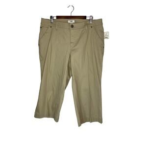 Cato cropped pants khaki chinos women's 16 plus size jean styling unworn tags